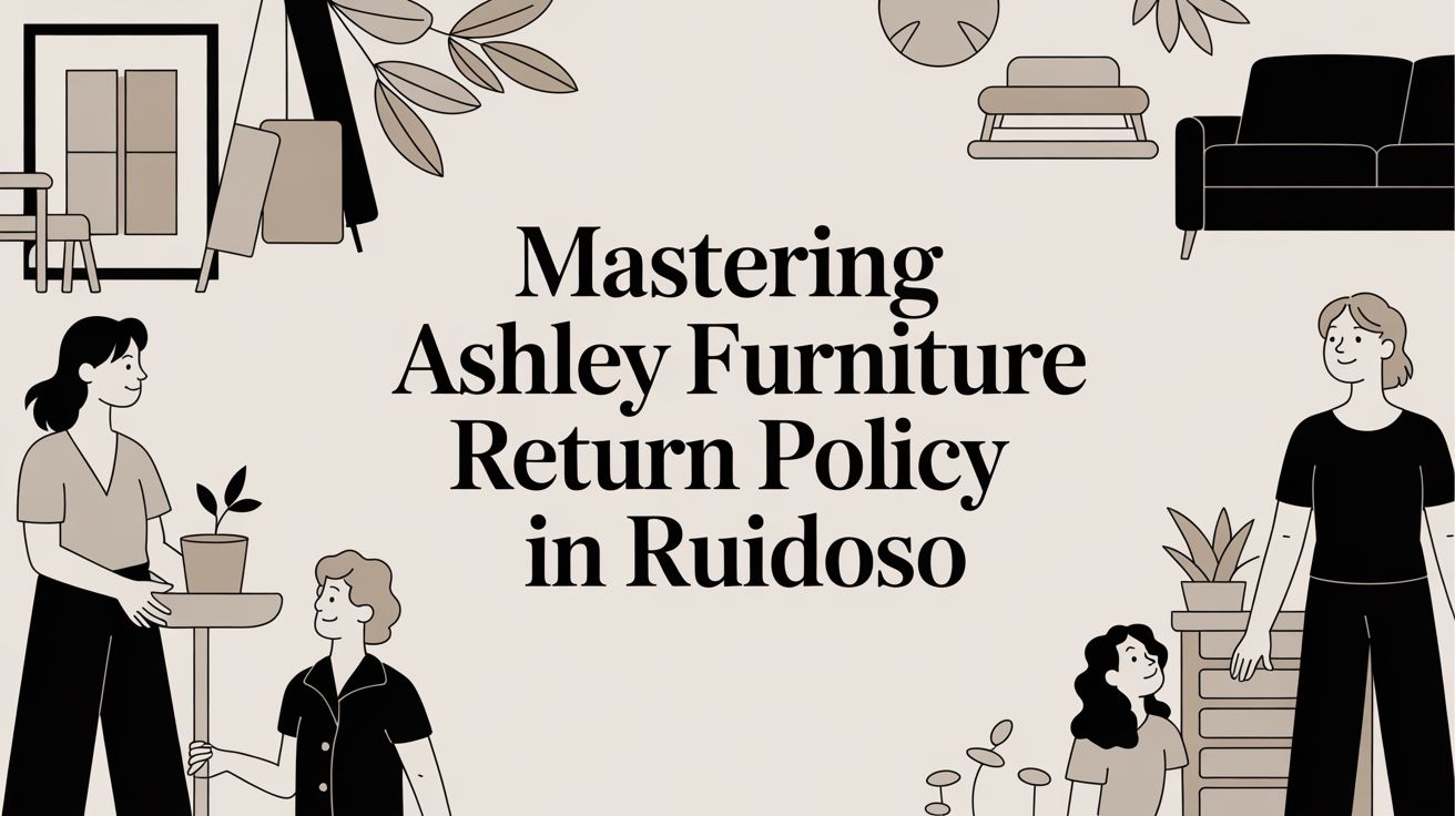 ashley furniture return policy furniture illustration