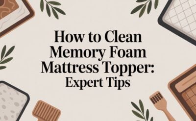 how to clean memory foam mattress topper graphic