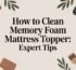 how to clean memory foam mattress topper graphic