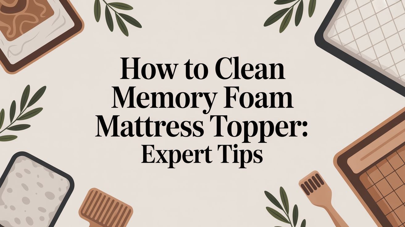 how to clean memory foam mattress topper graphic