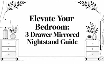 3 drawer mirrored nightstand bedroom decor