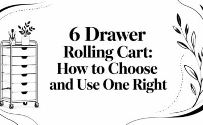 6 drawer rolling cart storage cart