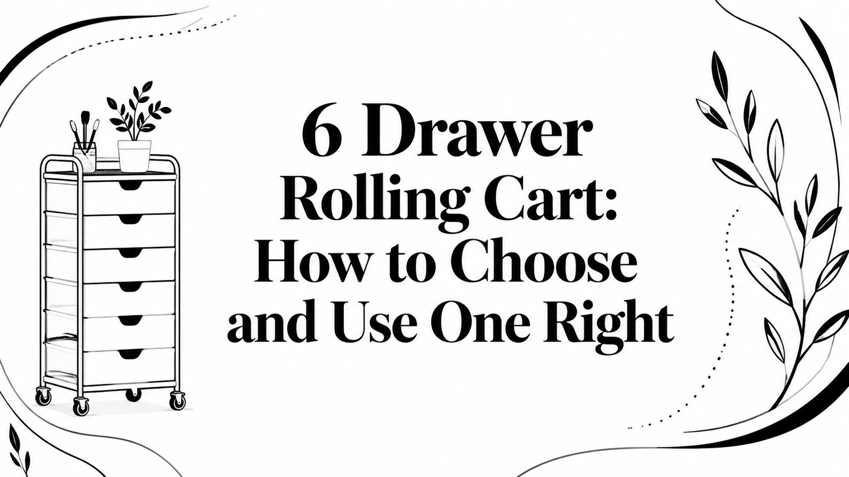 6 drawer rolling cart storage cart