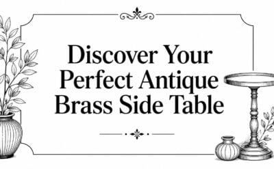 antique brass side table furniture ad