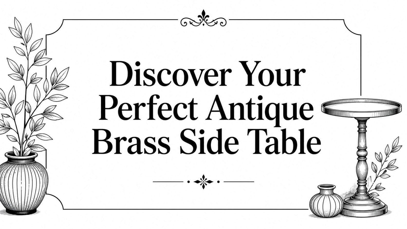 antique brass side table furniture ad