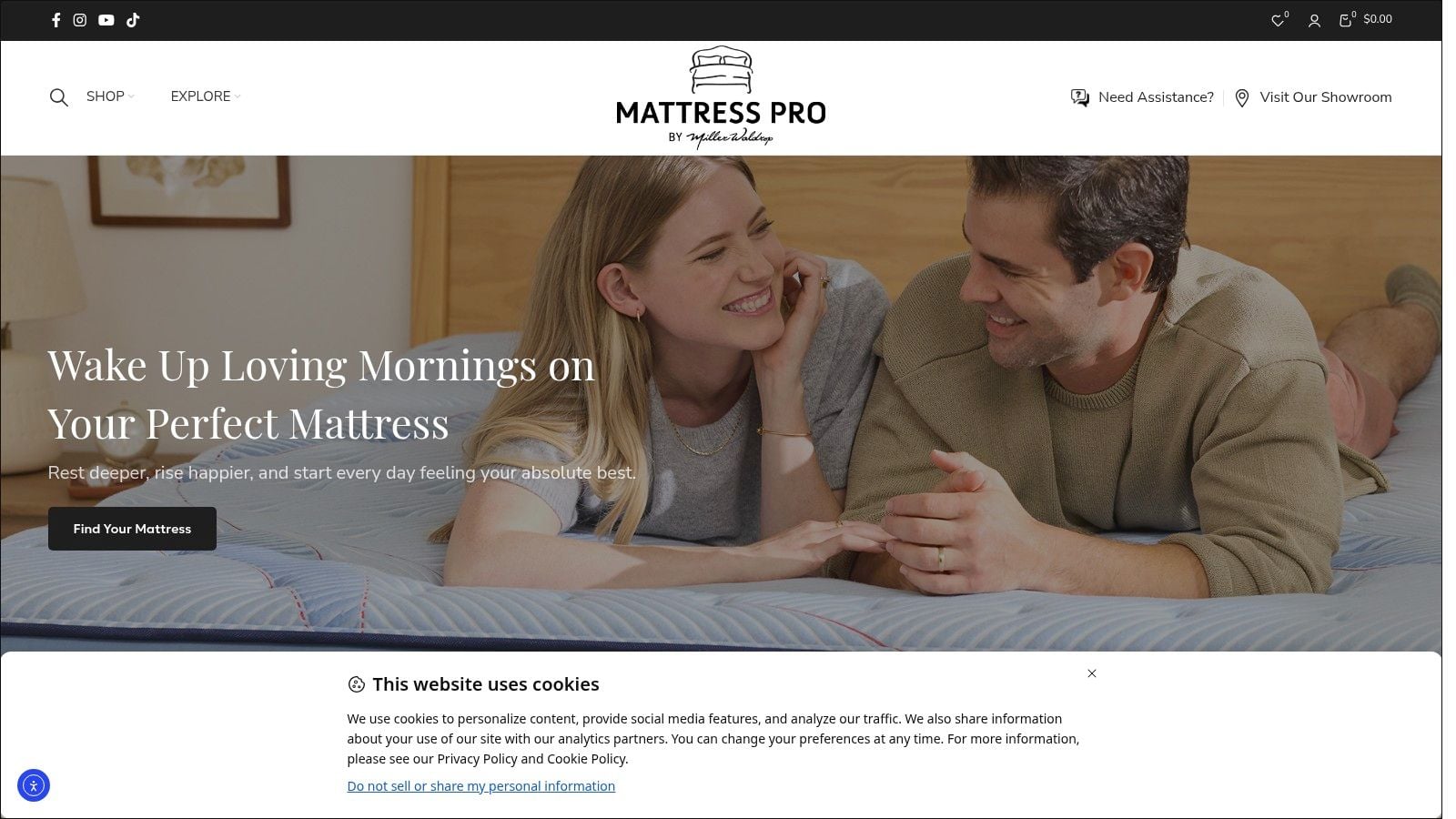 Screenshot from https://millerwaldropmattresspro.com